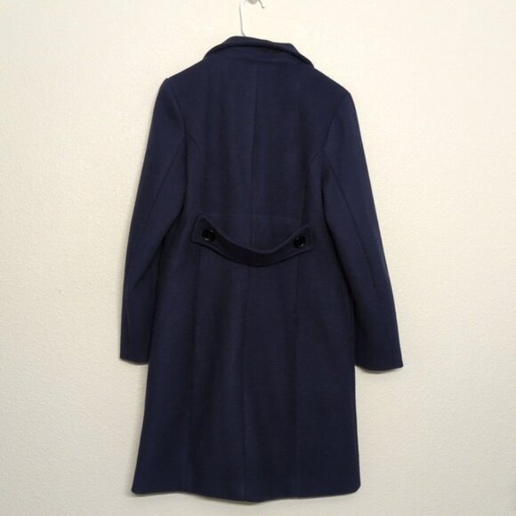 ChouYatou Women’s Navy Double-Breasted Peacoat Classic Winter Wool Coat Size M - Picture 9 of 9